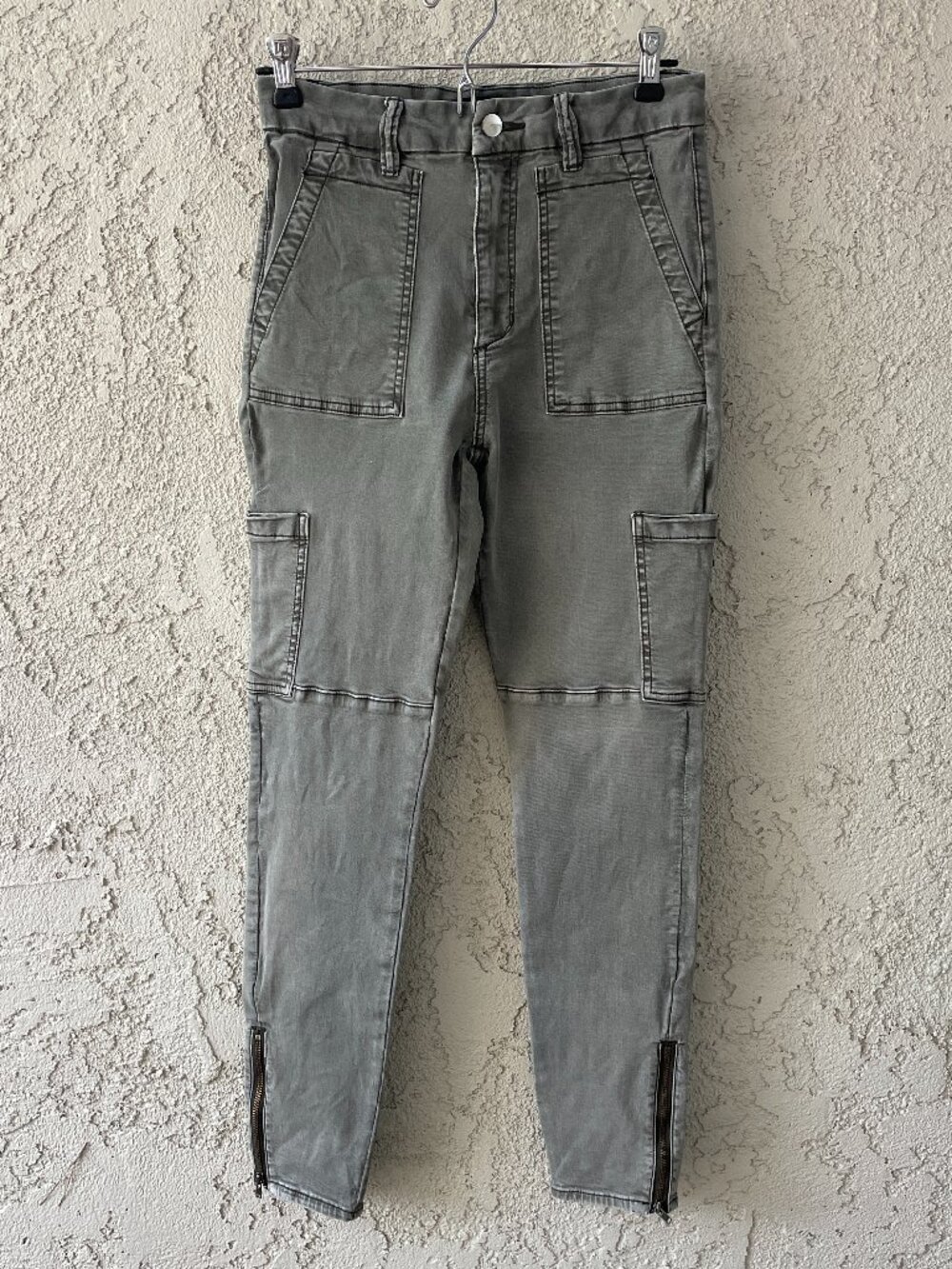 Joe's Jeans The Charlie Utility Olive Green High Rise Skinny Ankle Pants Size 26